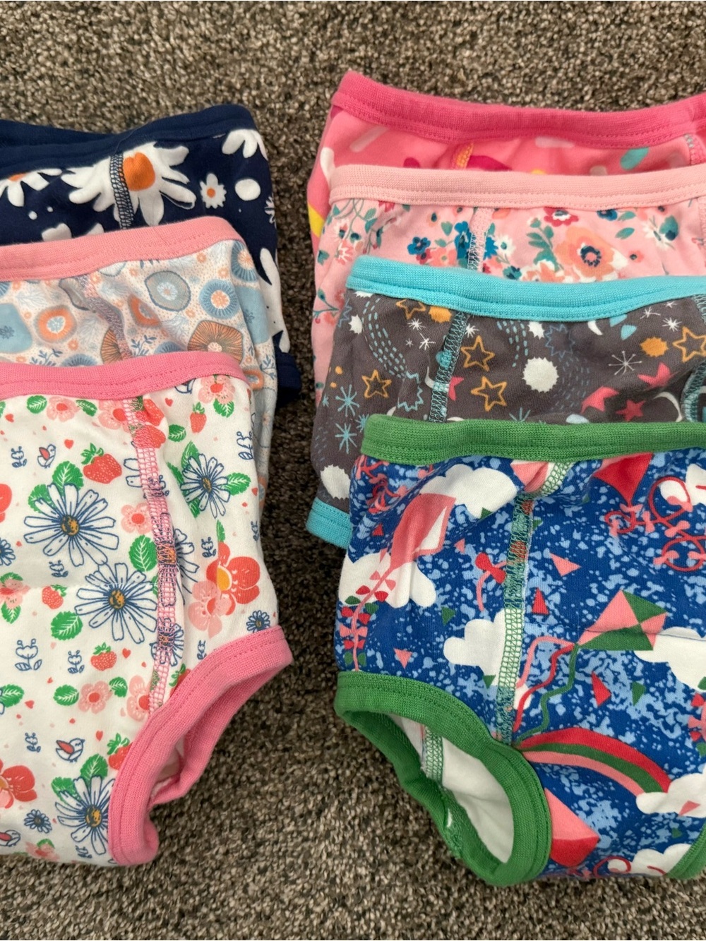 Pack of Girls' Floral & Patterned Training Underwear - Multicolor